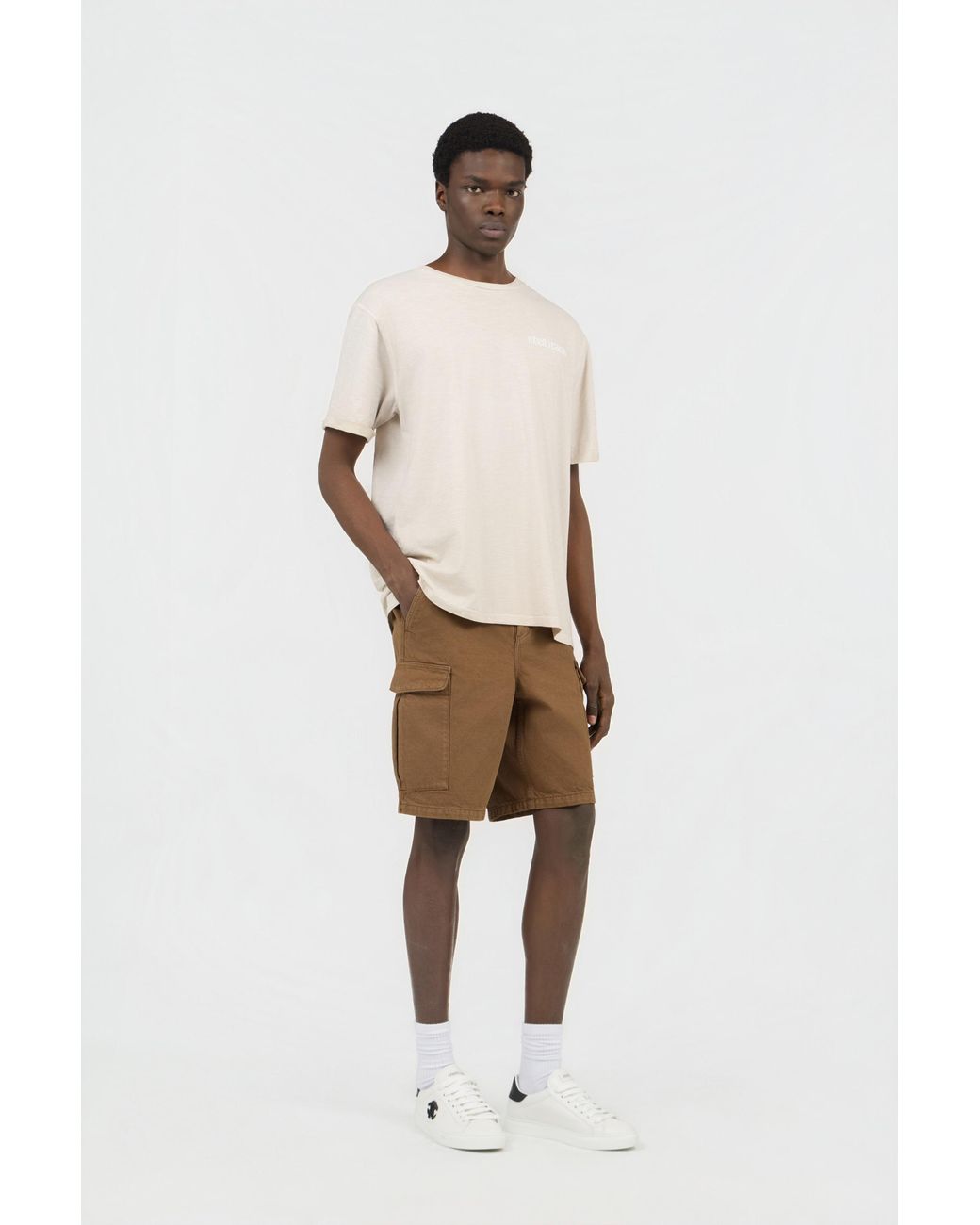 Roberto Cavalli White T-Shirt With Back Snake Print for men