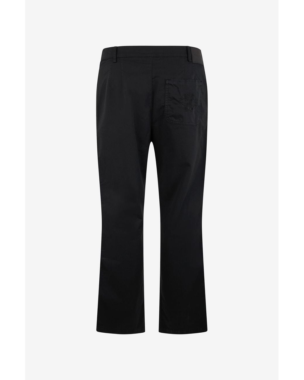 Roberto Cavalli Black Trousers Straight-Leg Pleats for men