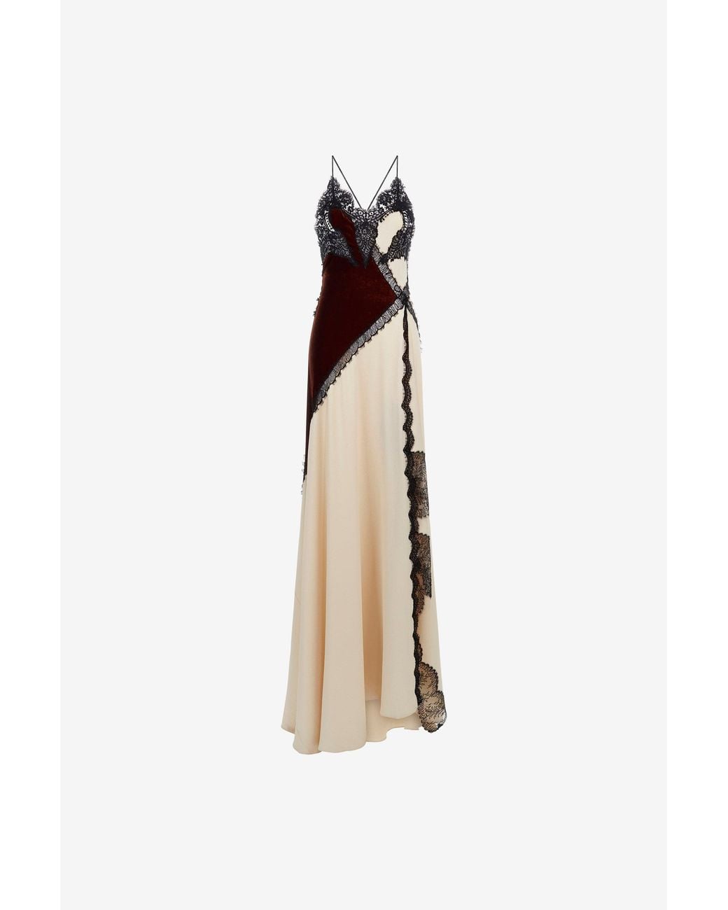 Roberto Cavalli White Slip Dress With Lace