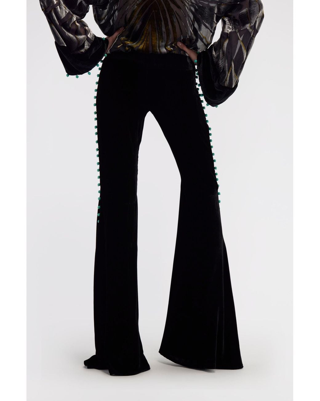 Roberto Cavalli Black Flared Trousers