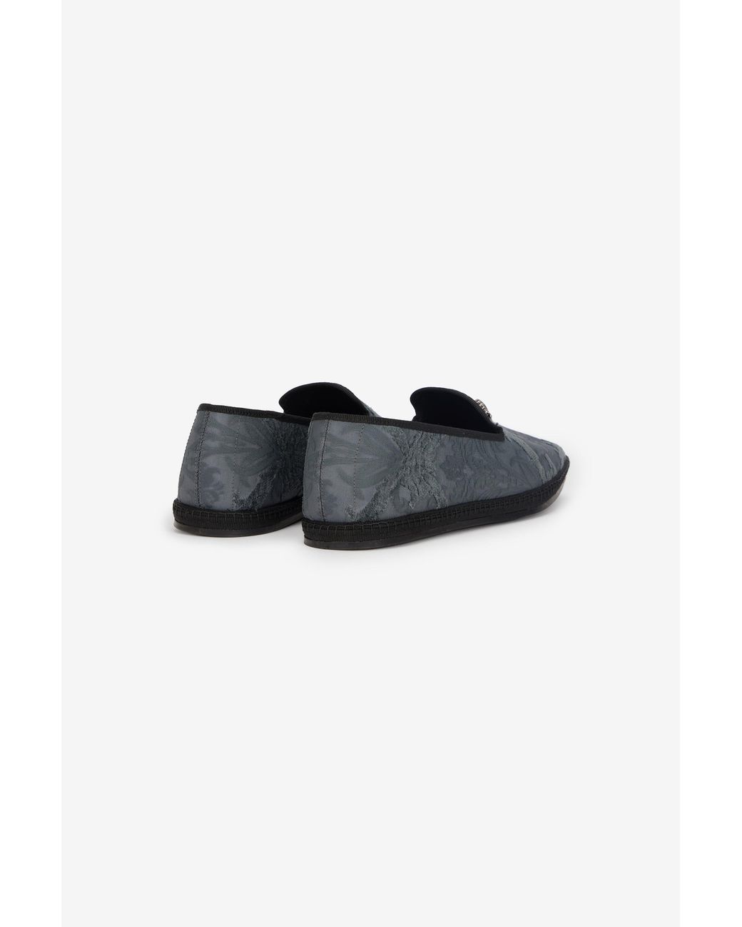 Roberto Cavalli Black Jacquard Slip-On Shoes for men