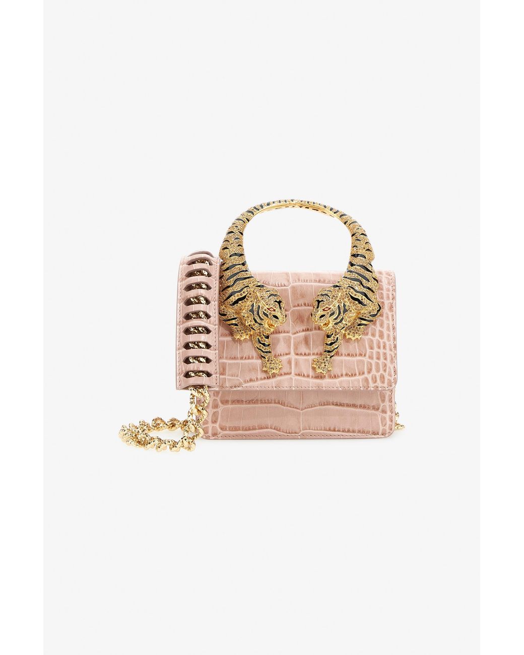 Roberto Cavalli White Medium Roar Bag