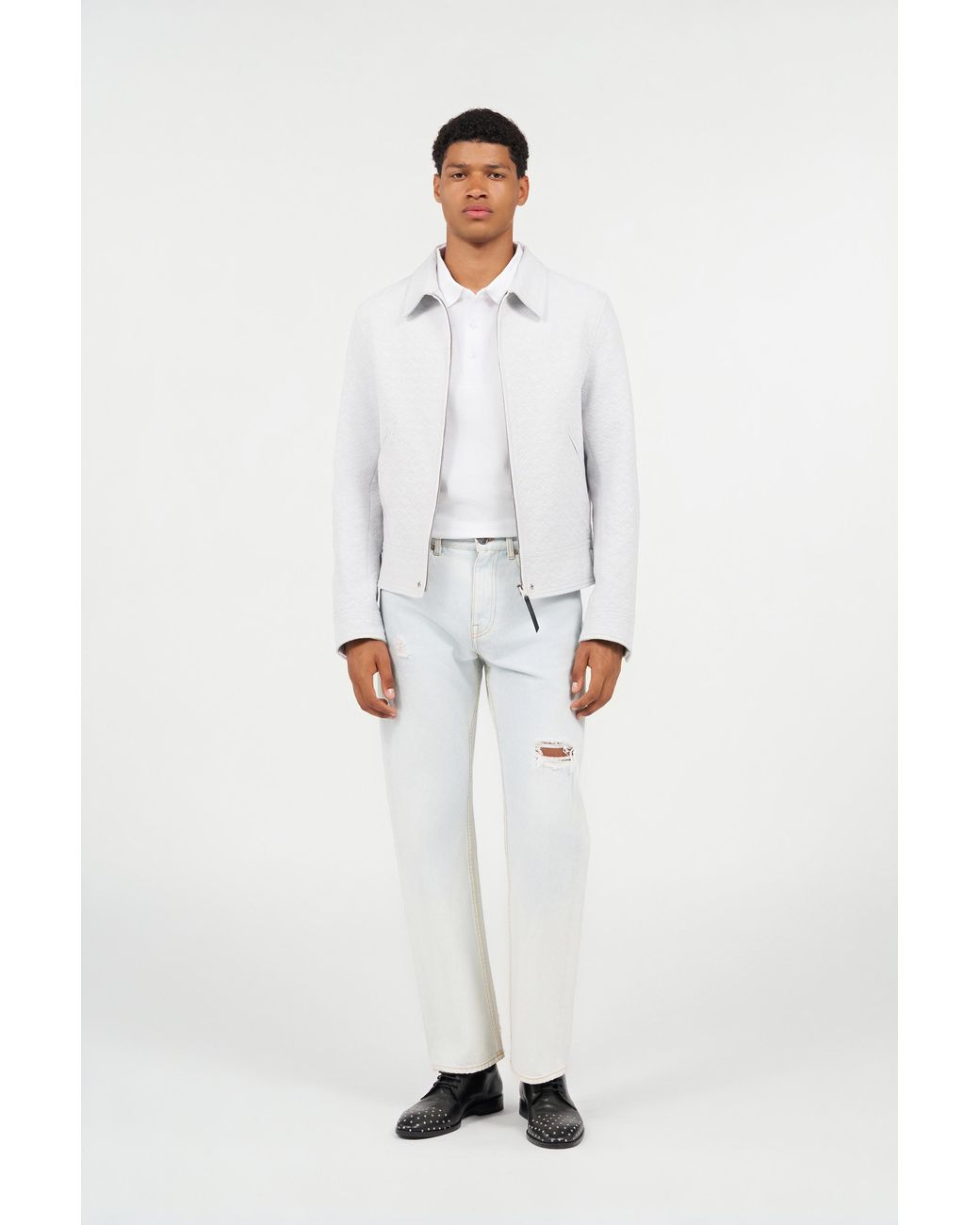 Roberto Cavalli White Light Denim Jeans for men