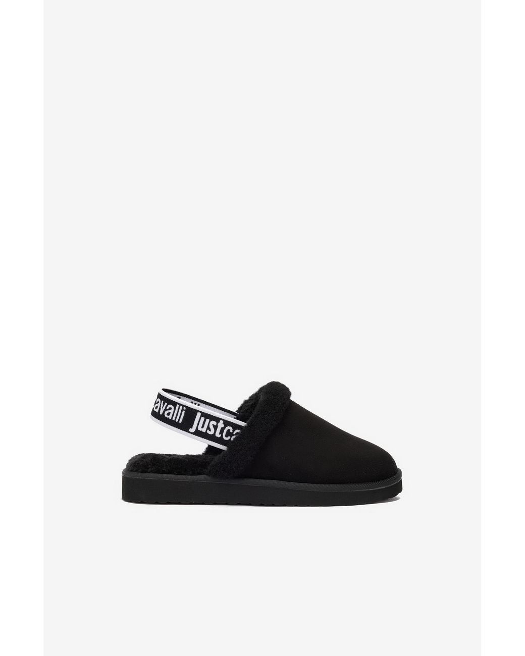 Roberto Cavalli Black Comfy Style Sabot Shoes
