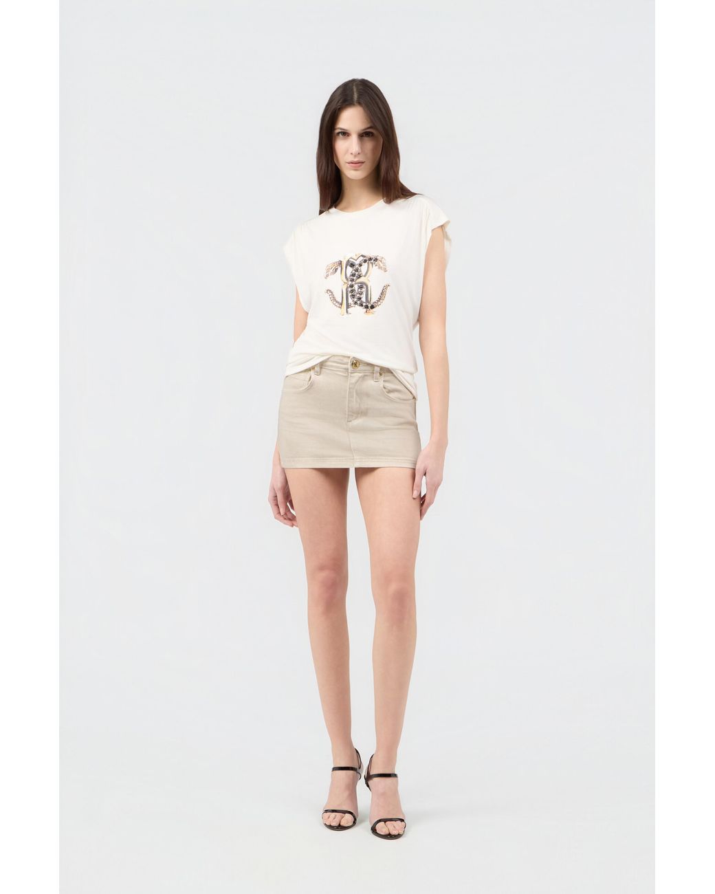 Roberto Cavalli White Ivory T-Shirt