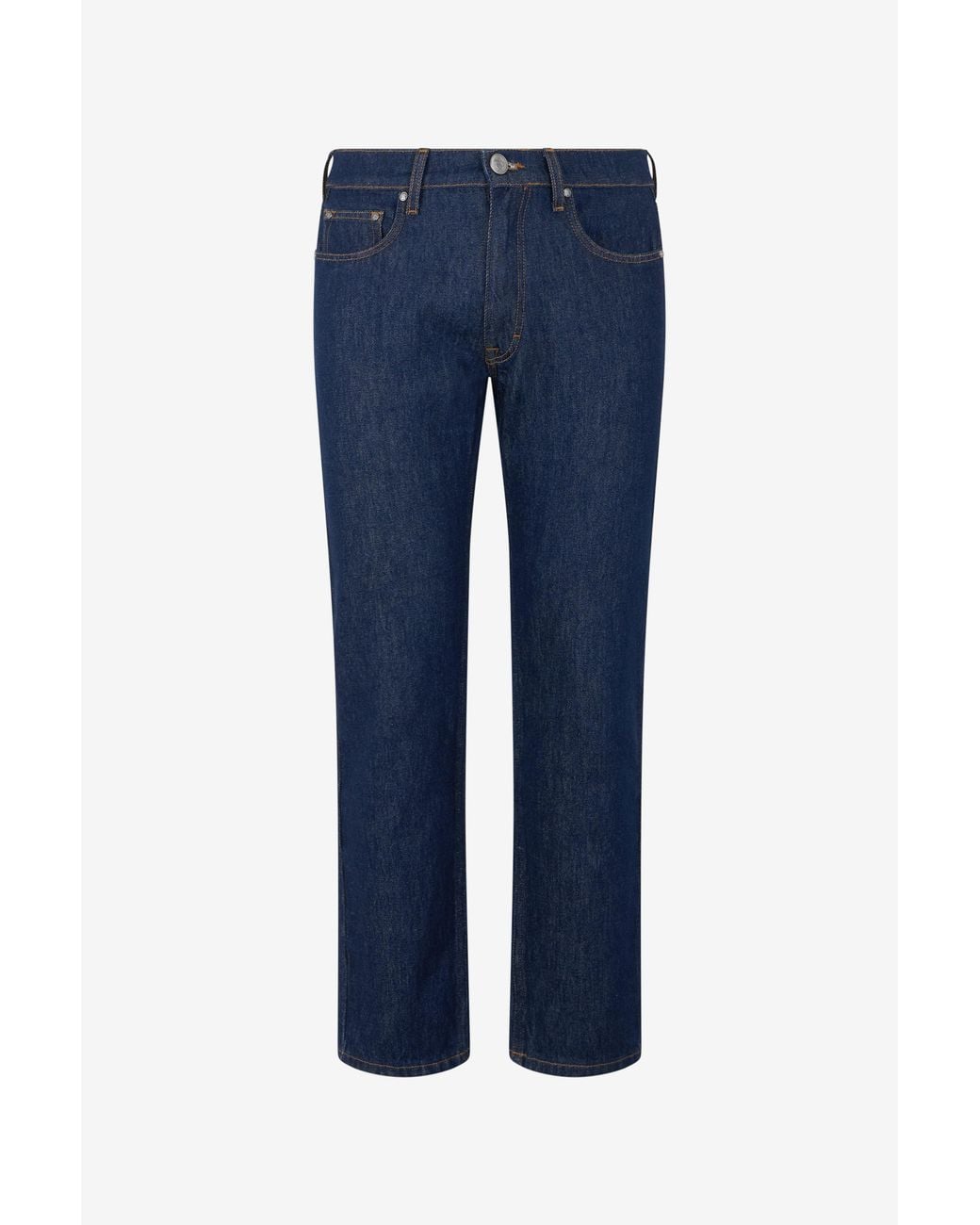 Roberto Cavalli Blue Jeans With Monogram Rc Embroidery for men