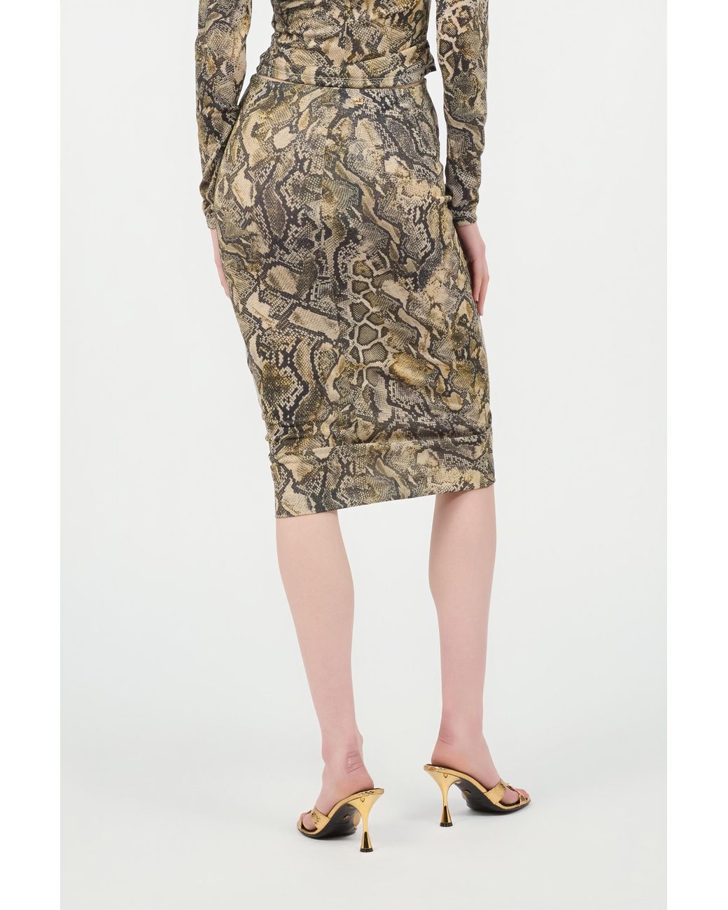 Falda Con Estampado Python Roberto Cavalli de color Multicolor
