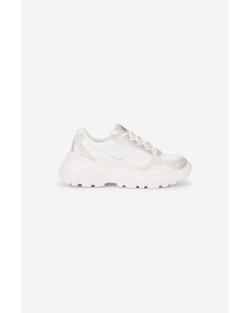 Roberto Cavalli Multicolor Chunky Sneakers With Leather Inserts
