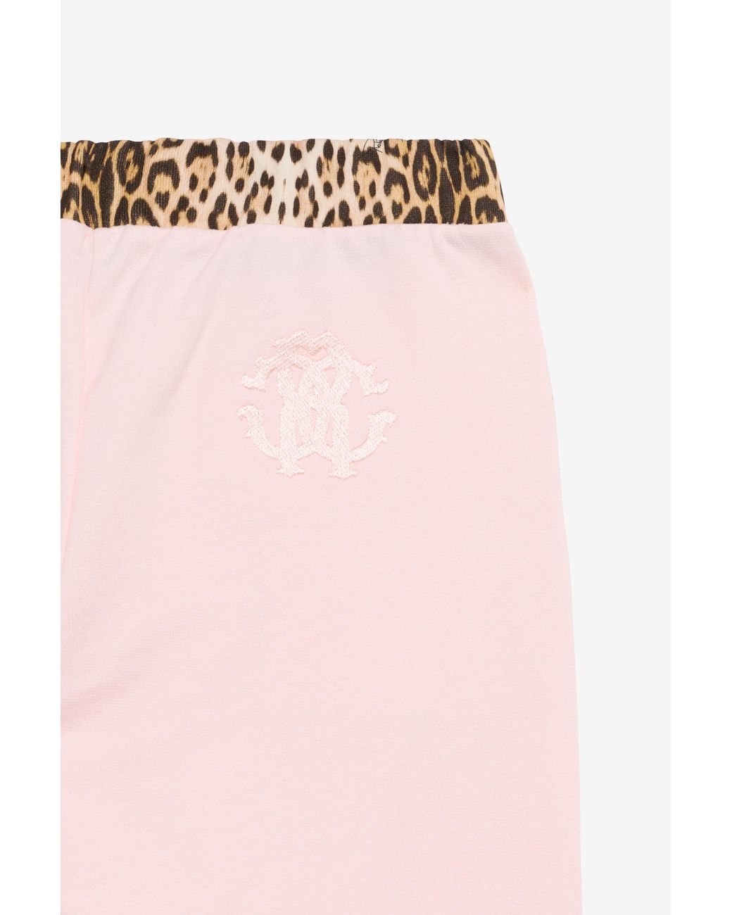 Roberto Cavalli Pink Joggers With Leopard Waistband