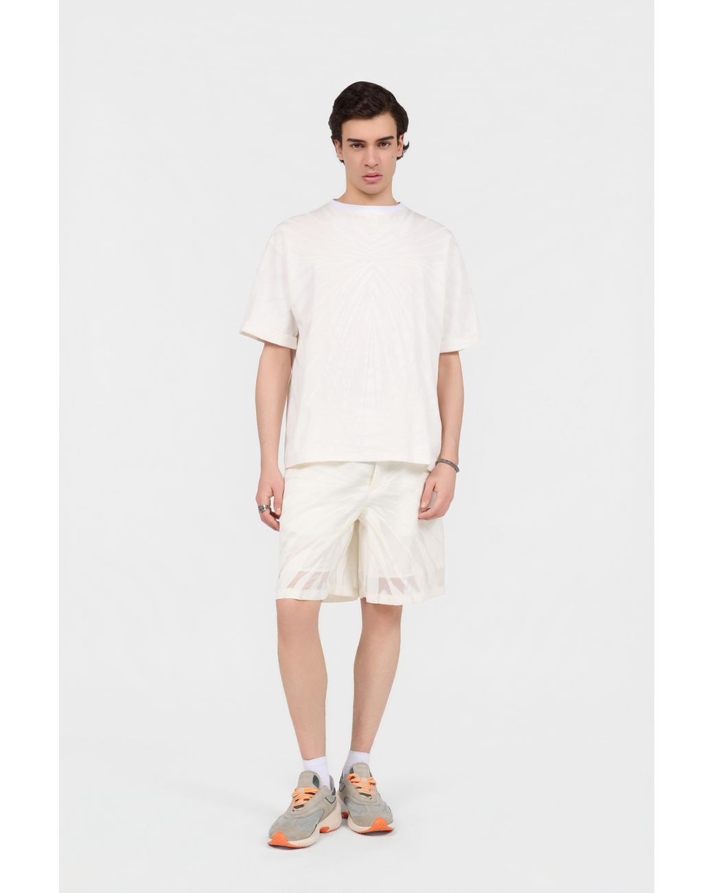 Bermudas Con Estampado Ray Devoré Roberto Cavalli de hombre de color White