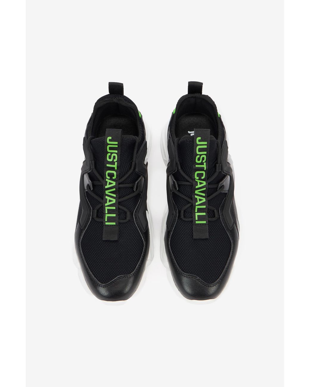 Roberto Cavalli Black Sneakers With Logo for men