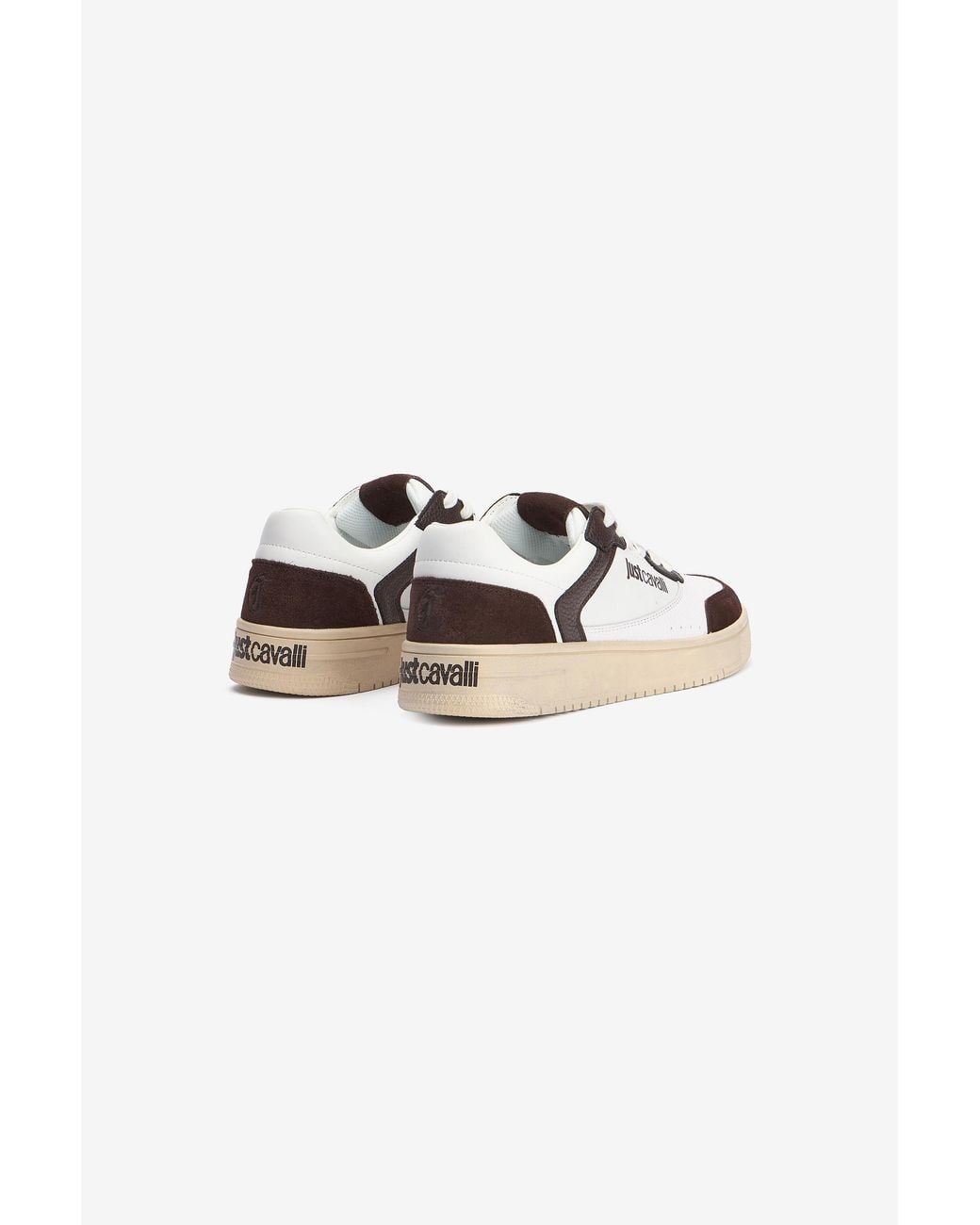 Roberto Cavalli Multicolor Leather Sneakers With Contrast Inserts for men