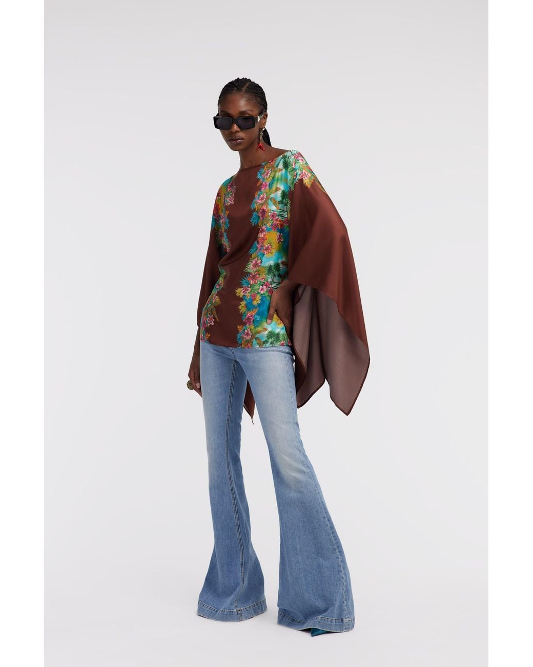 Roberto Cavalli Multicolor Hawaii Print Silk Shirt