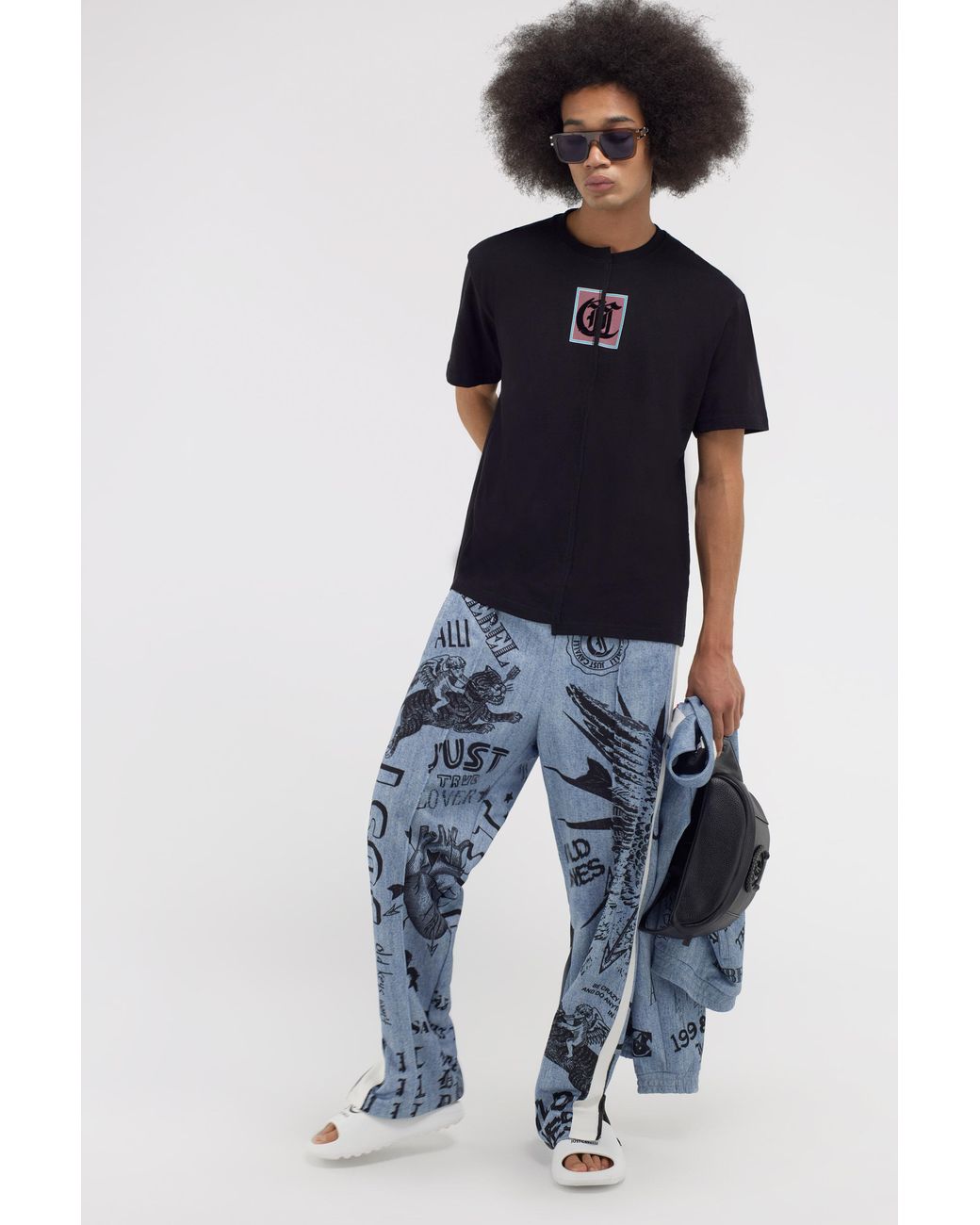 Roberto Cavalli Blue Just Cavalli Trousers for men