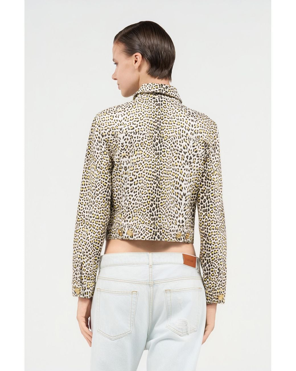 Roberto Cavalli White Pop Jaguar Animal-Print Jacket