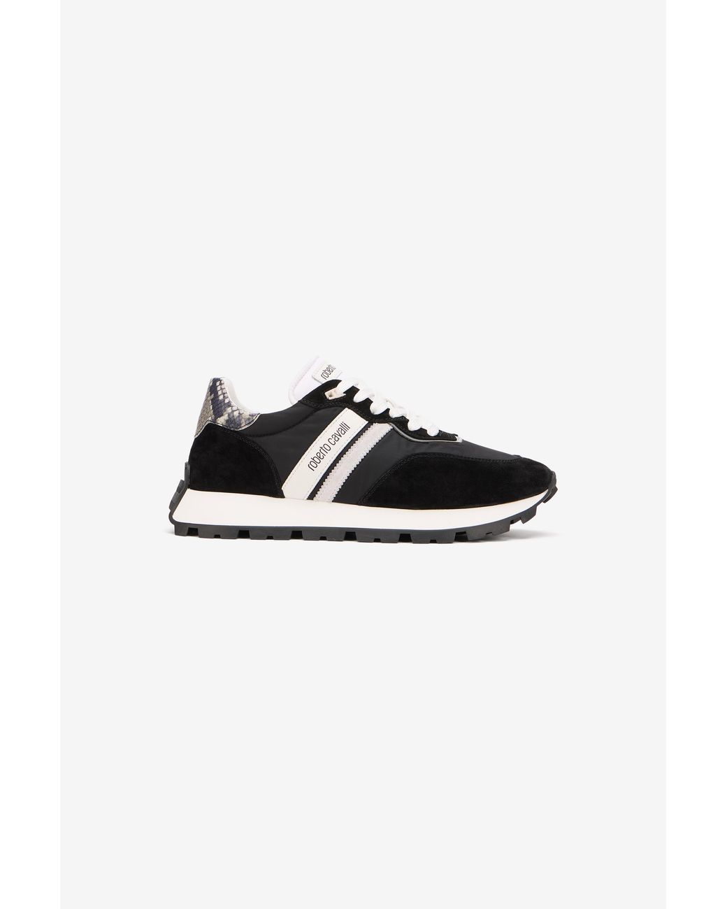 Roberto Cavalli Black Sneakers With Rc Logo for men