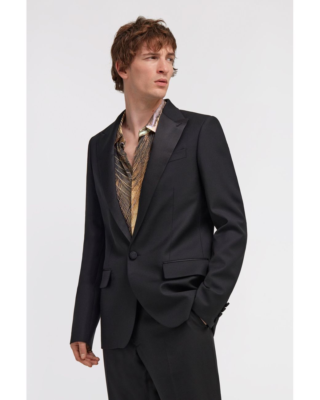 Roberto Cavalli Black Single Breasted Jacket for men