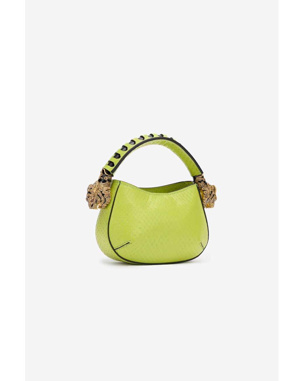 Roberto Cavalli Blue Mini Roar Bag With Snake Print