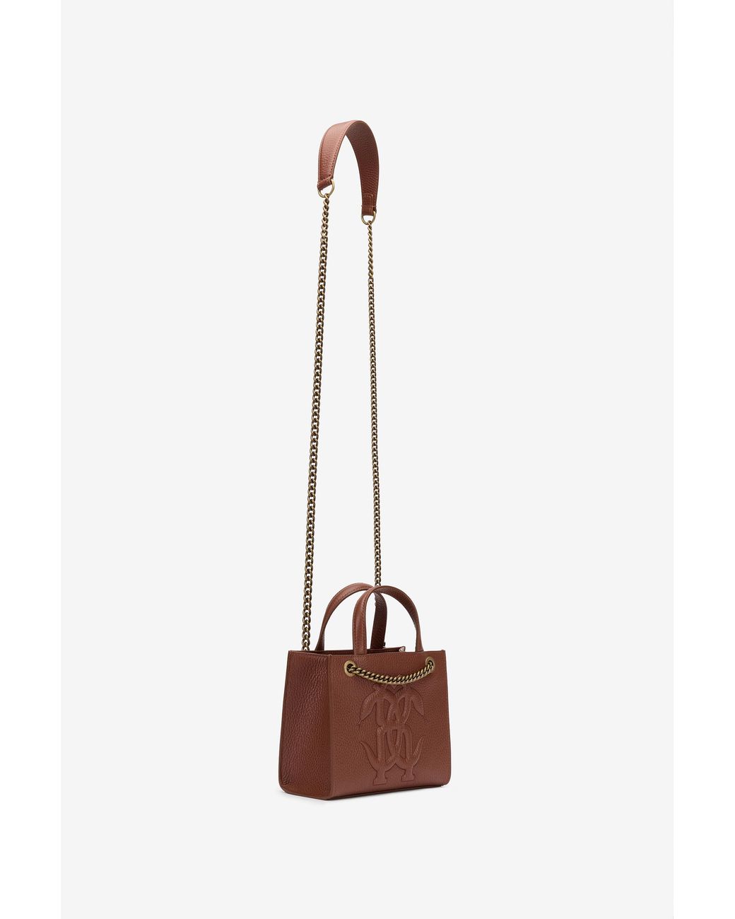 Roberto Cavalli White Mini Shoulder Bag With Monogram Rc