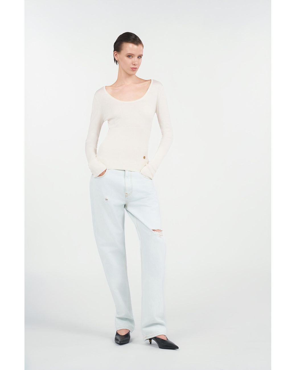 Pull En Coton Roberto Cavalli en coloris White