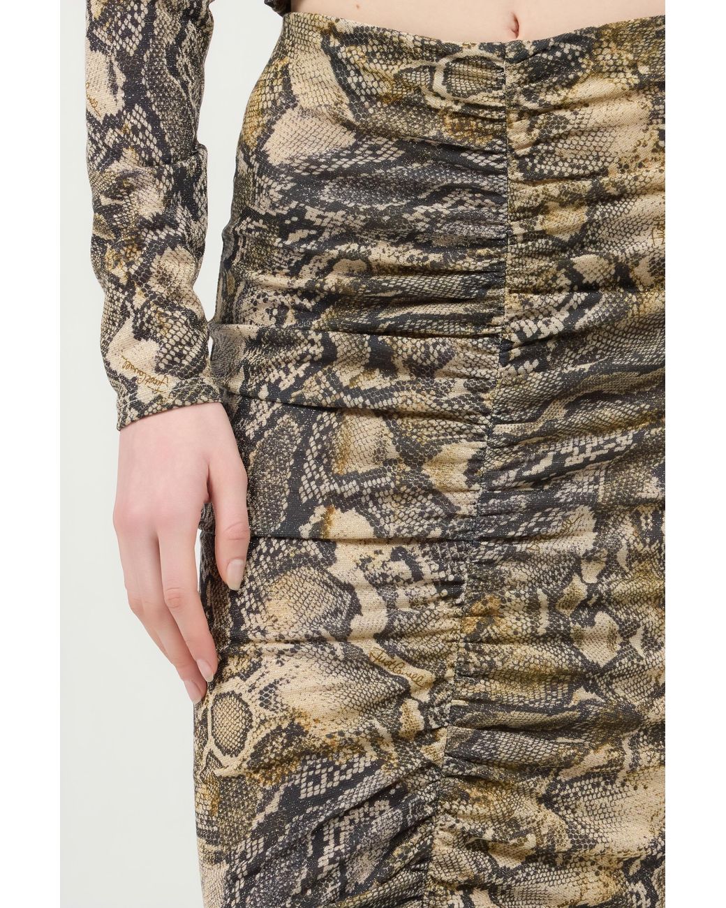 Falda Con Estampado Python Roberto Cavalli de color Multicolor