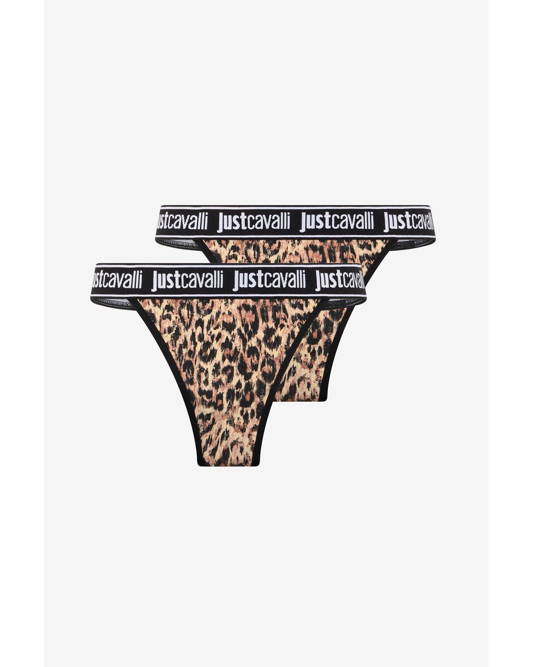 Roberto Cavalli Black Jaguar Skin Print Panties