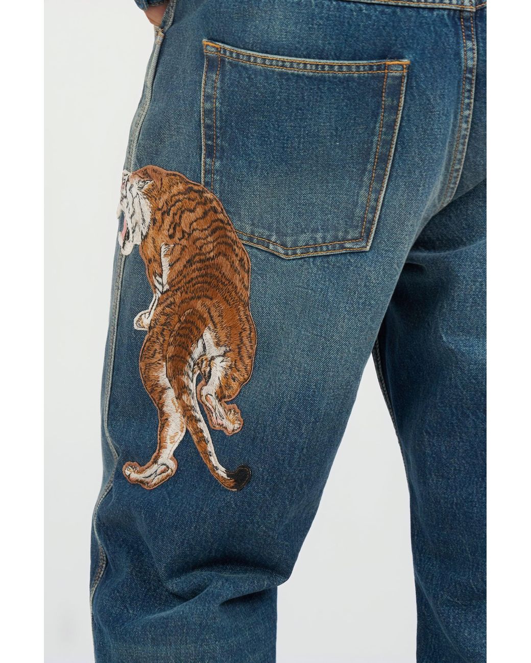 Roberto Cavalli Blue Washed Denim Jeans for men