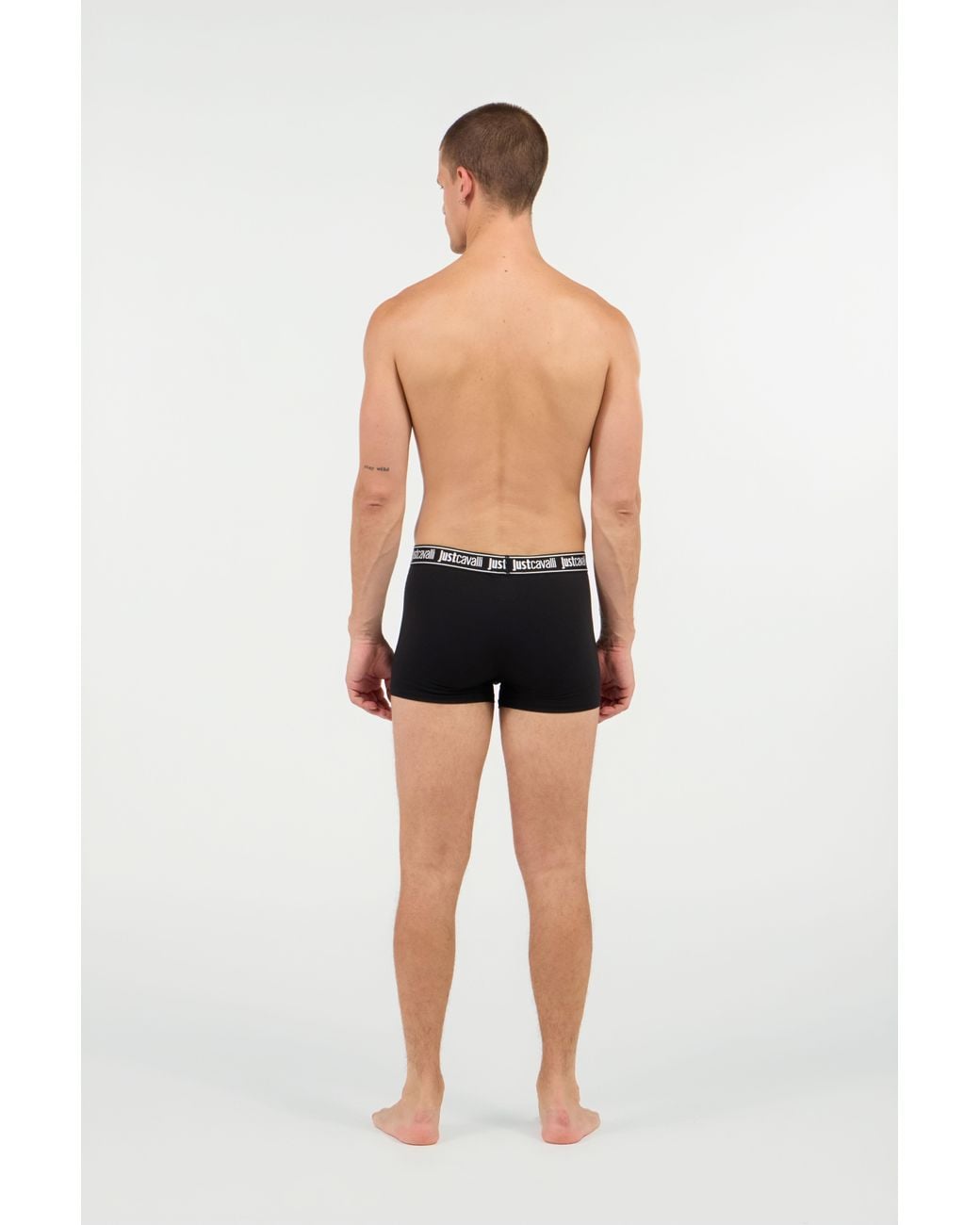 Roberto Cavalli Black Boxer With Logo Waistband for men