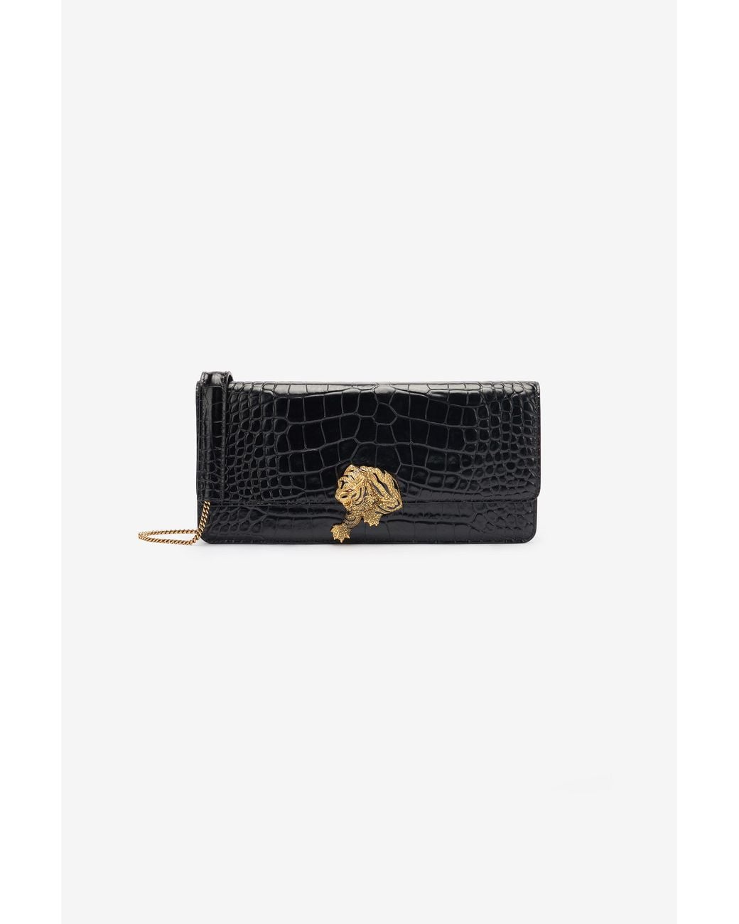 Roar Pochette Lunga Stampa Coccodrillo di Roberto Cavalli in Black