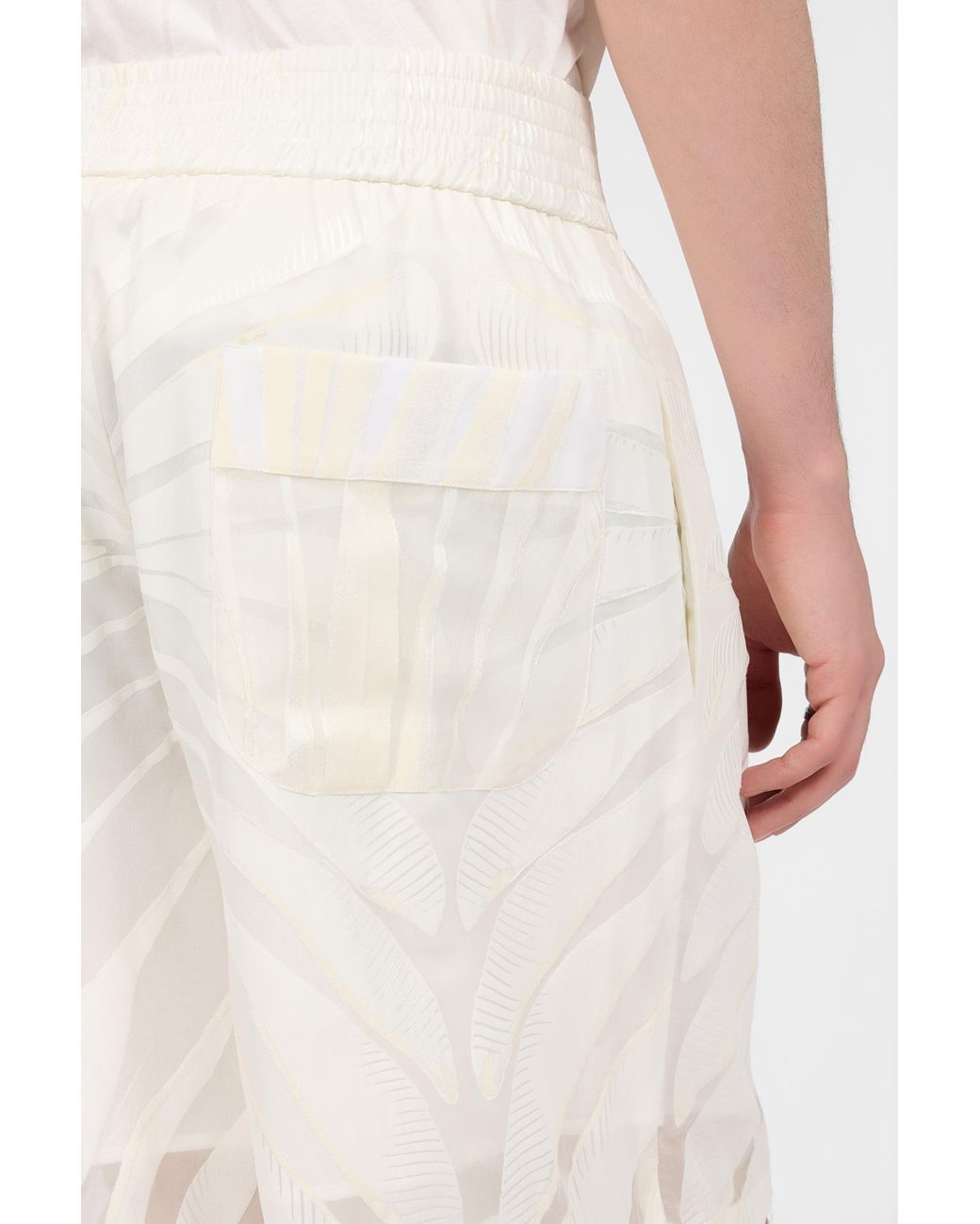 Bermudas Con Estampado Ray Devoré Roberto Cavalli de hombre de color White