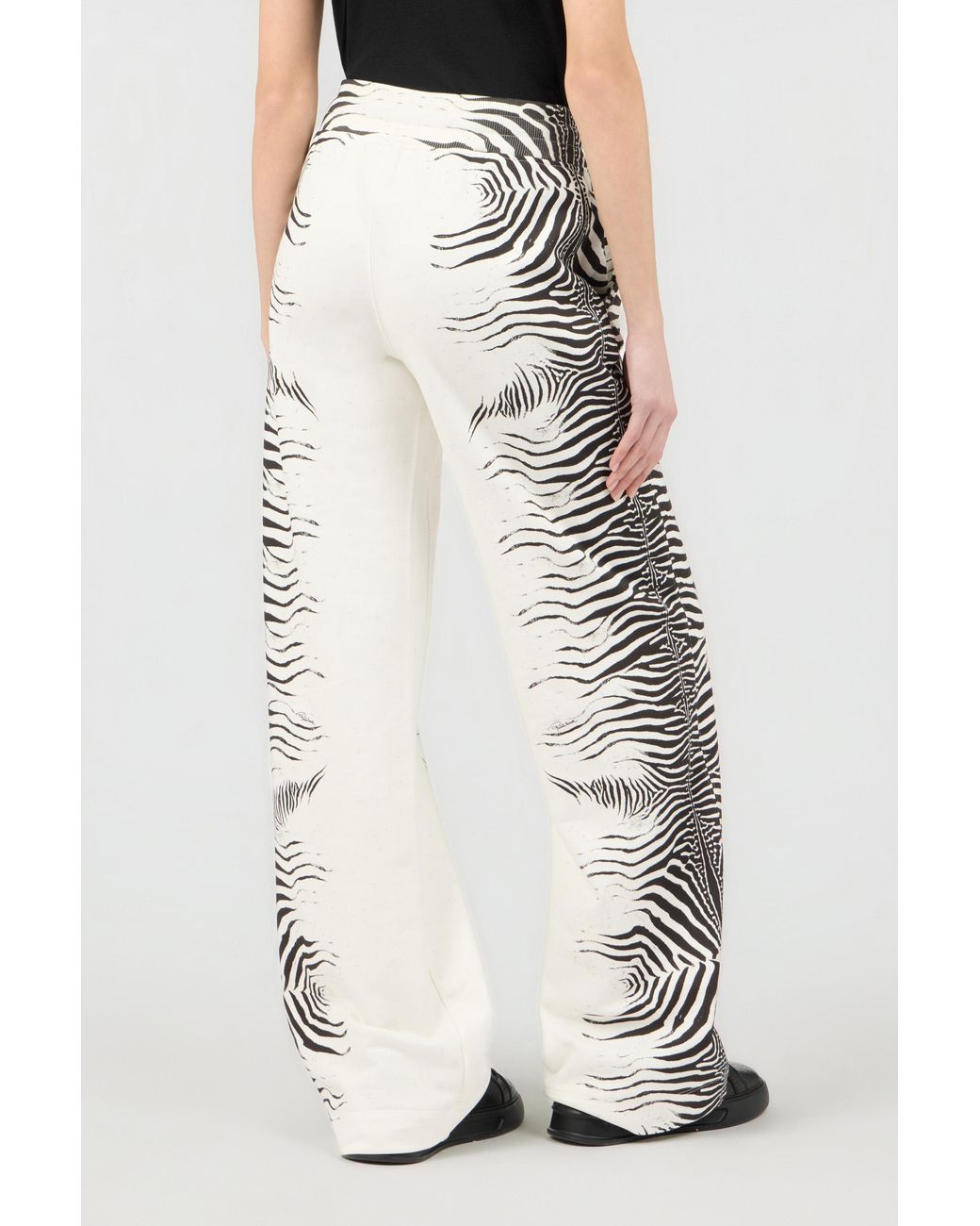Roberto Cavalli White Zebra Print Trousers