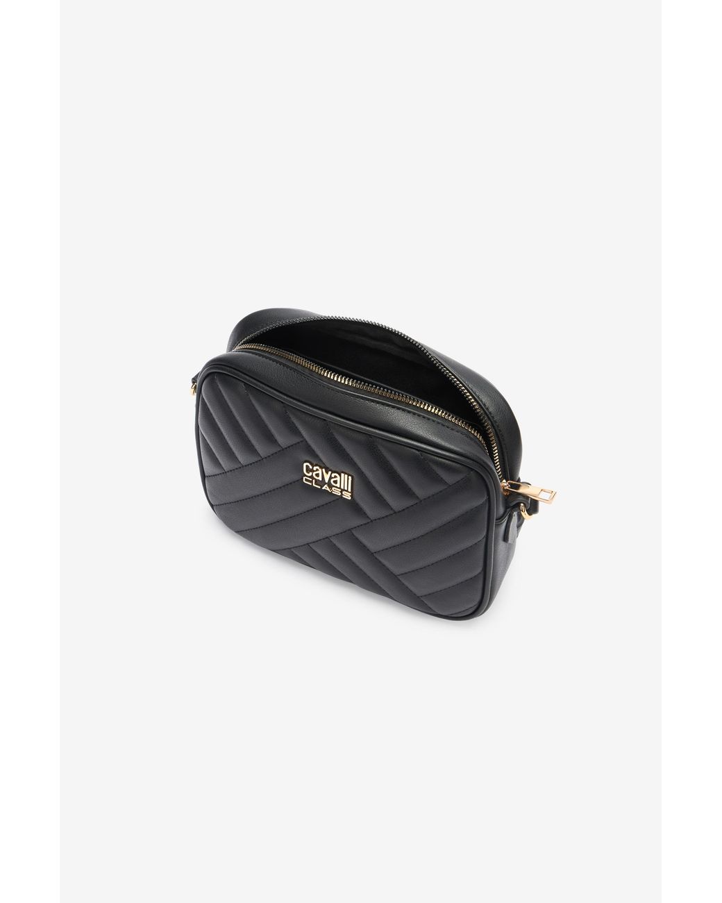 Roberto Cavalli White Bag With Cavalli Class Chain Shoulder Strap