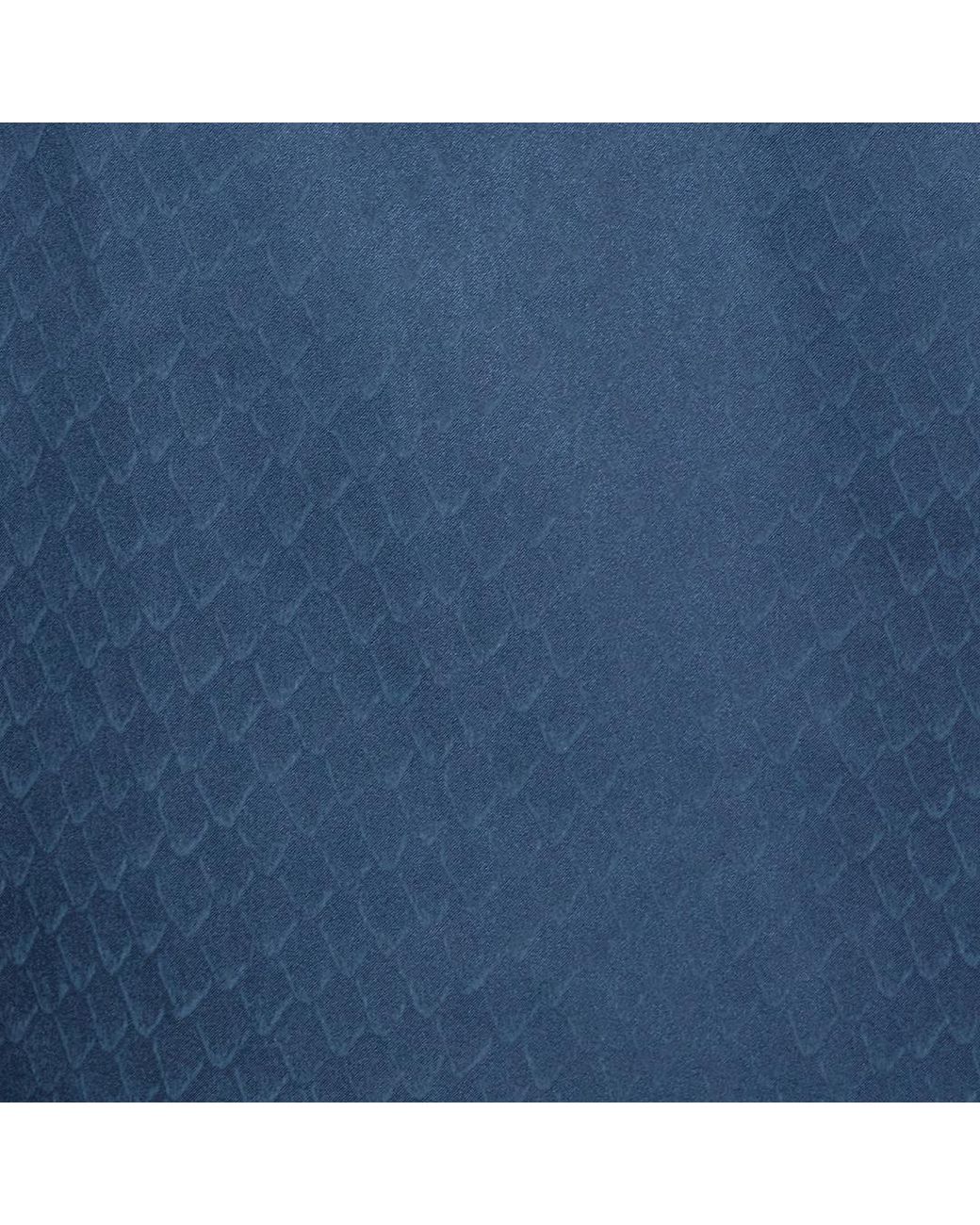 Roberto Cavalli Blue Silk Shirt With Snake-Effect Pattern