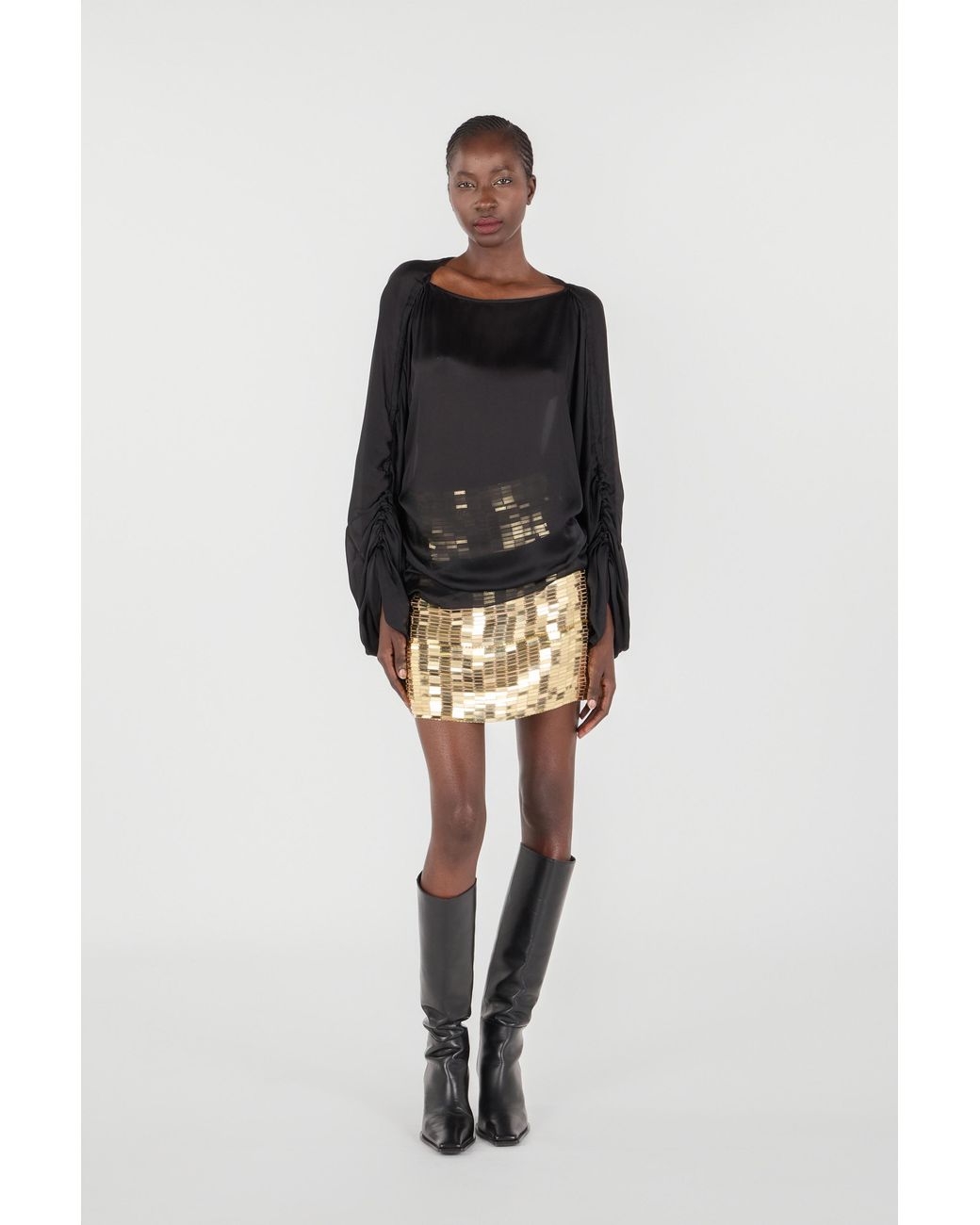 Roberto Cavalli Metallic Appliqués Miniskirt
