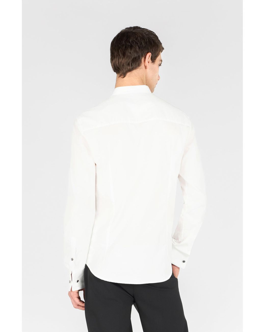 Roberto Cavalli Blue Shirt With Plastron for men
