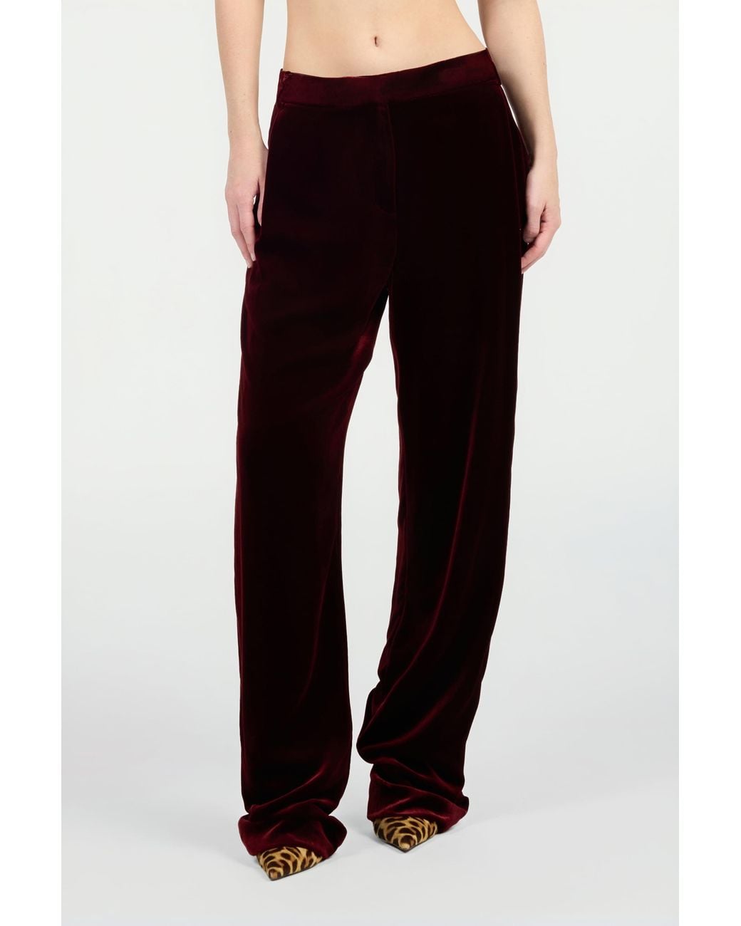 Roberto Cavalli Purple Straight-Leg Dark Pants