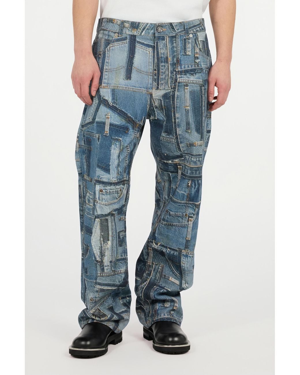 Roberto Cavalli Blue Jeans Over Patchwork Capsule Collection for men