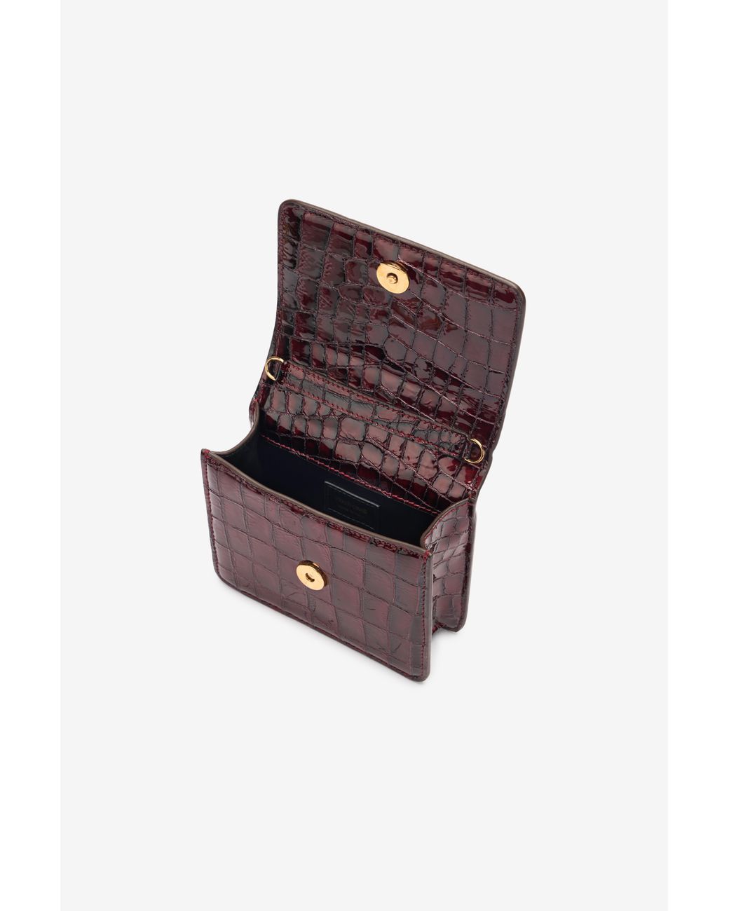 Roberto Cavalli Red Crocodile-Print Roar Bag