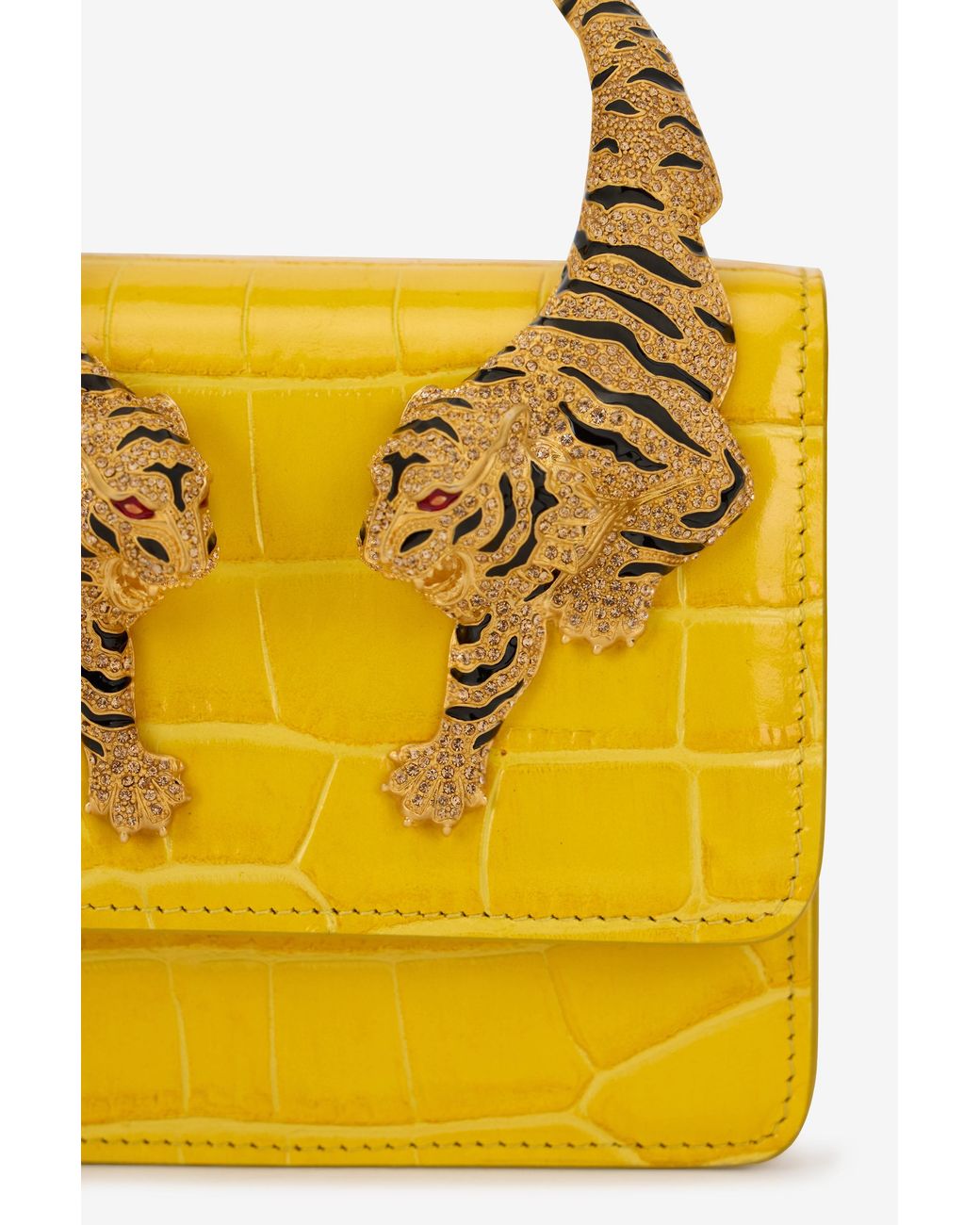 Roberto Cavalli Yellow Small Roar Bag