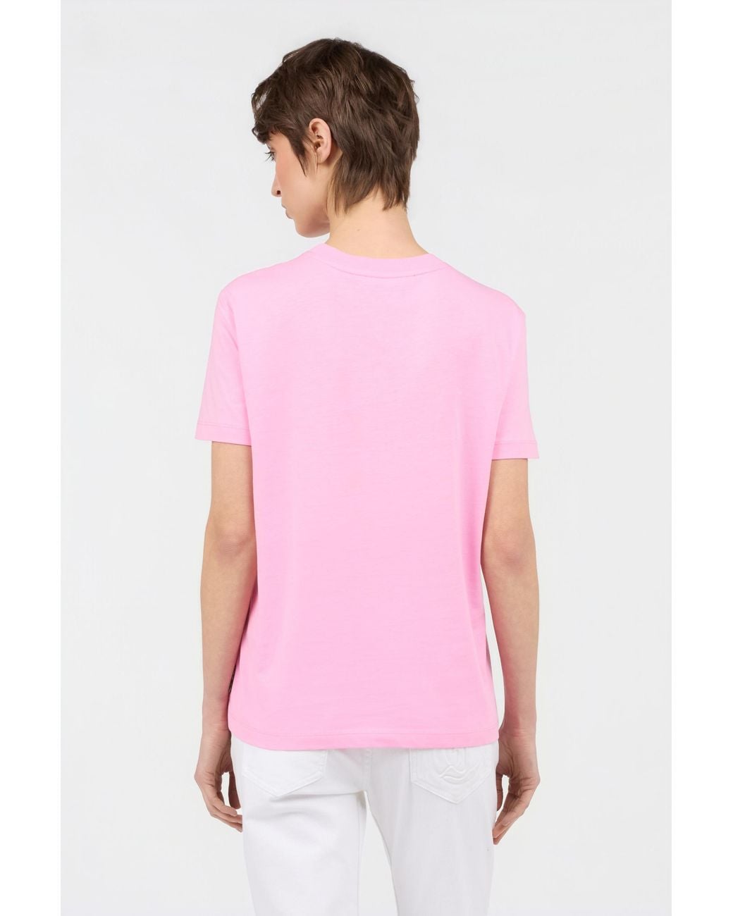 Roberto Cavalli Pink Graphic Print T-Shirt
