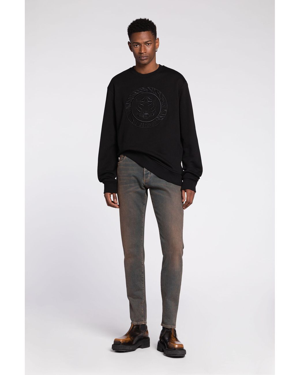 Roberto Cavalli Black Sweatshirt for men