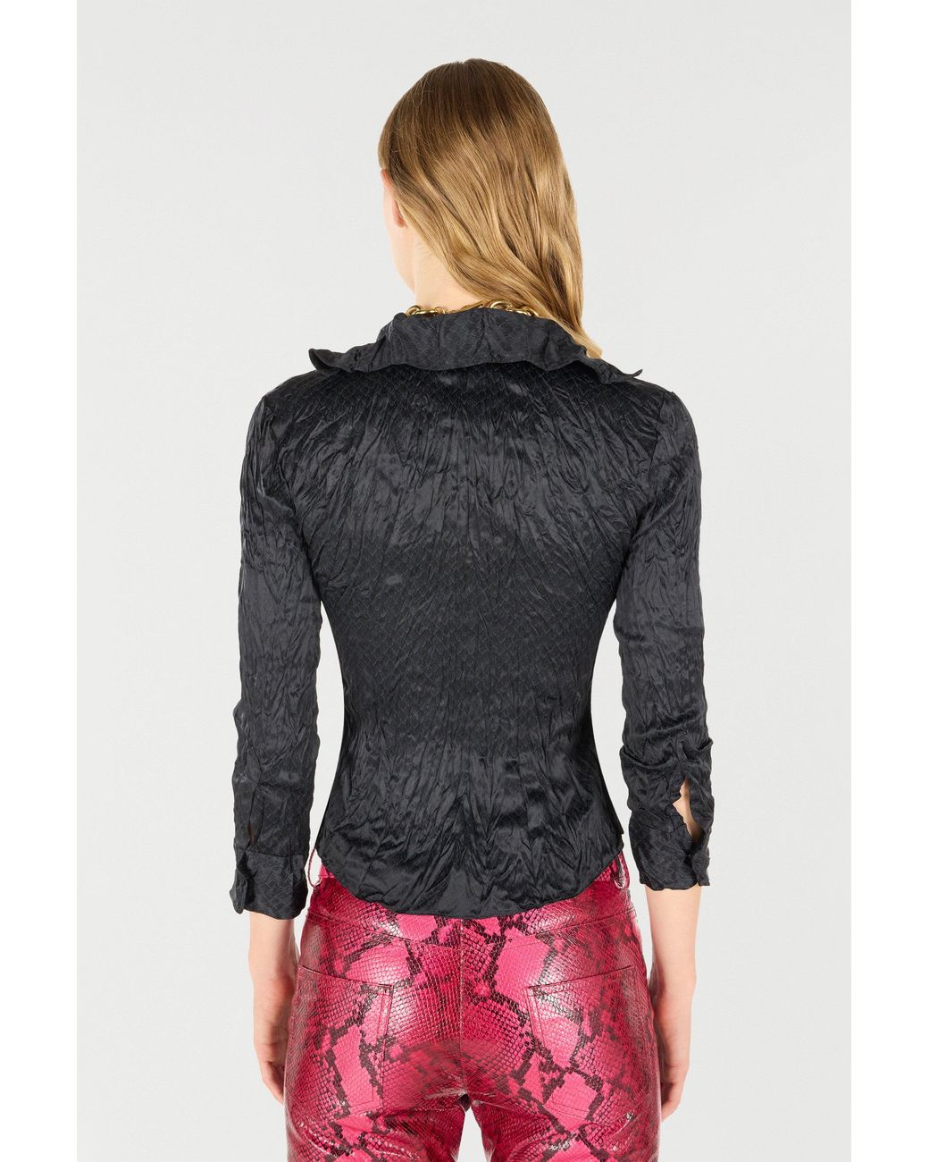 Roberto Cavalli Shirt With Python Print in Black | Lyst