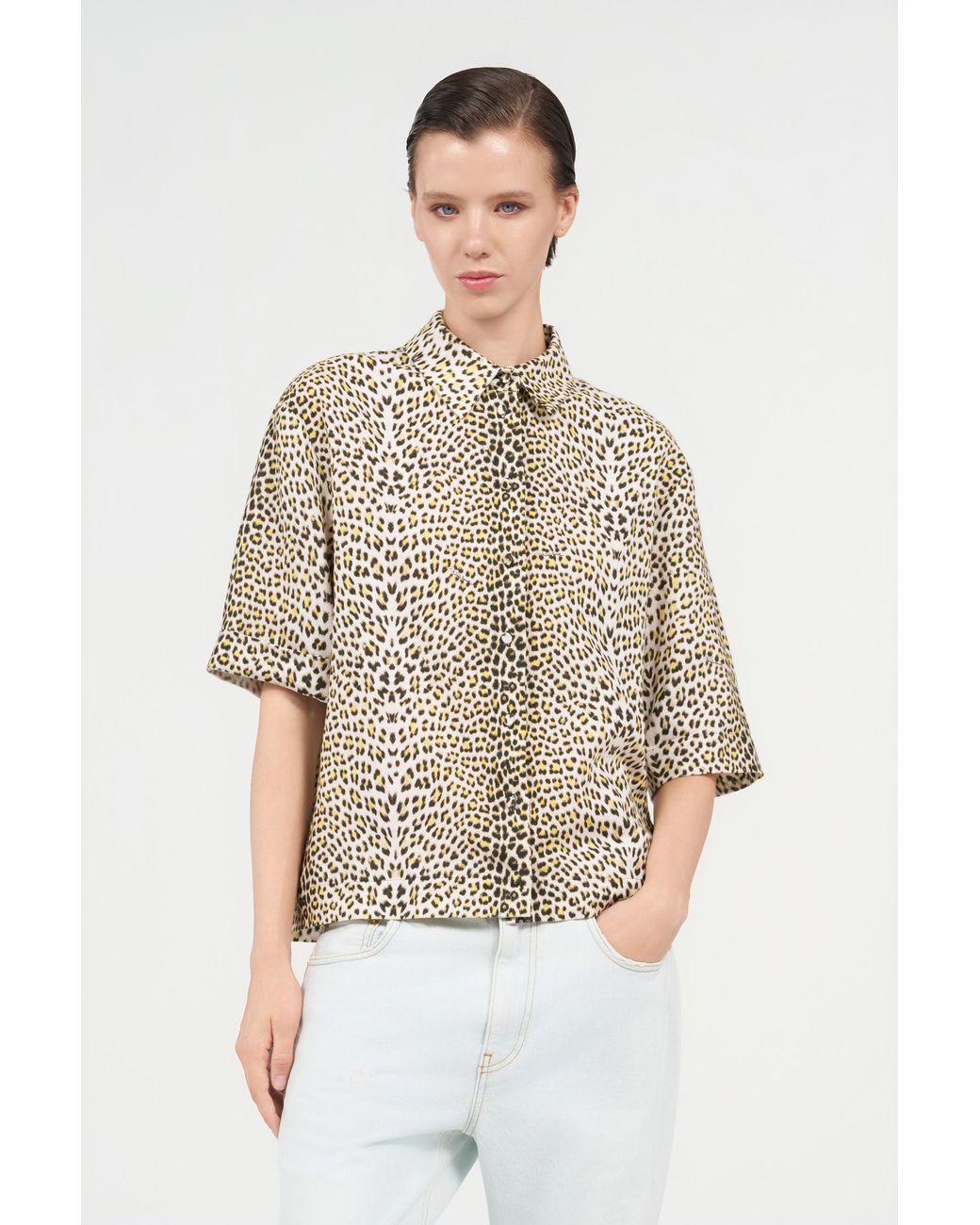 Roberto Cavalli Natural Baby Jaguar Print Shirt