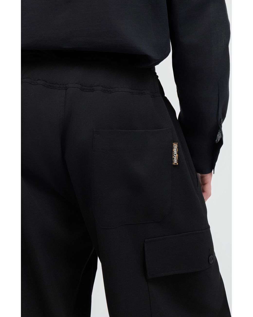 Roberto Cavalli Black Pants With Cargo Pockets for men