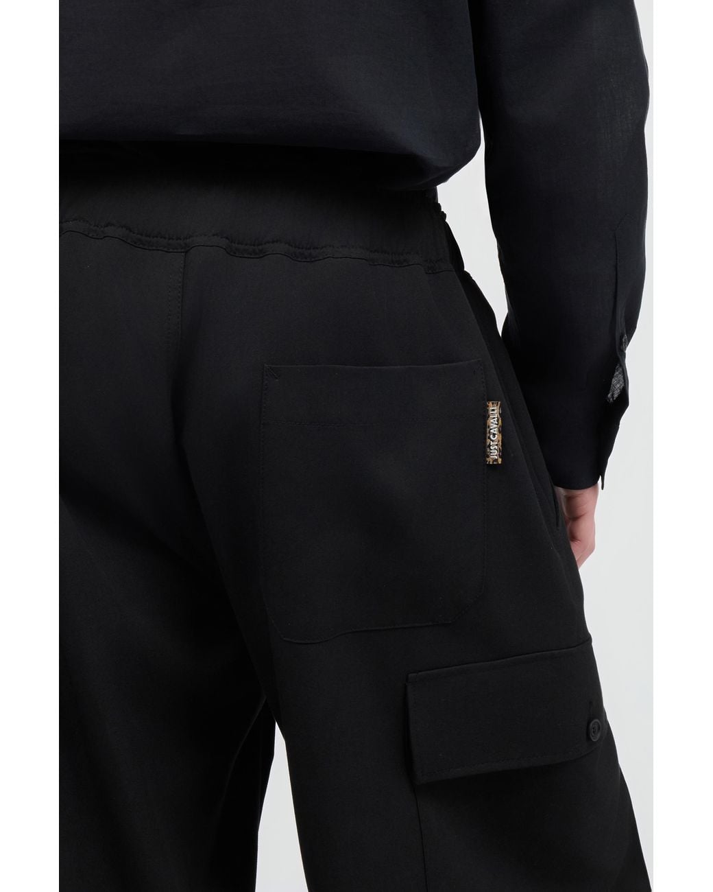 Roberto Cavalli Black Pants With Cargo Pockets for men