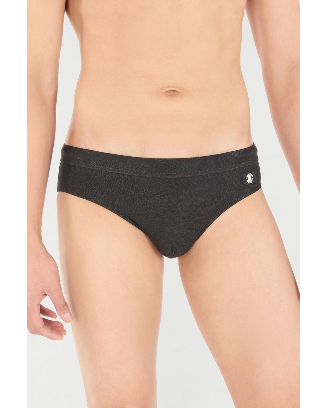 Badeslip Mit Print Python Roberto Cavalli de hombre de color Black