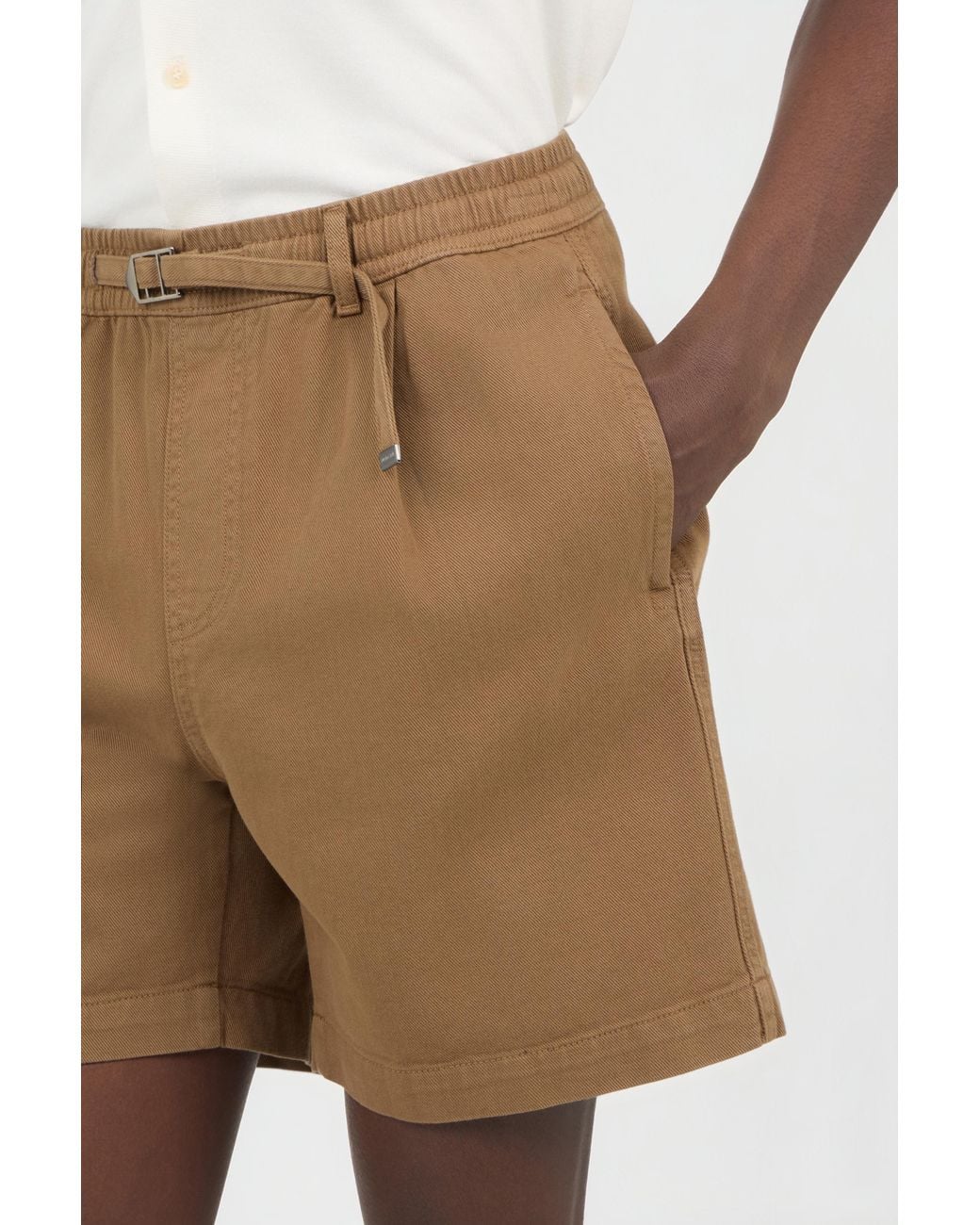 Roberto Cavalli Natural Belted Cotton Shorts for men