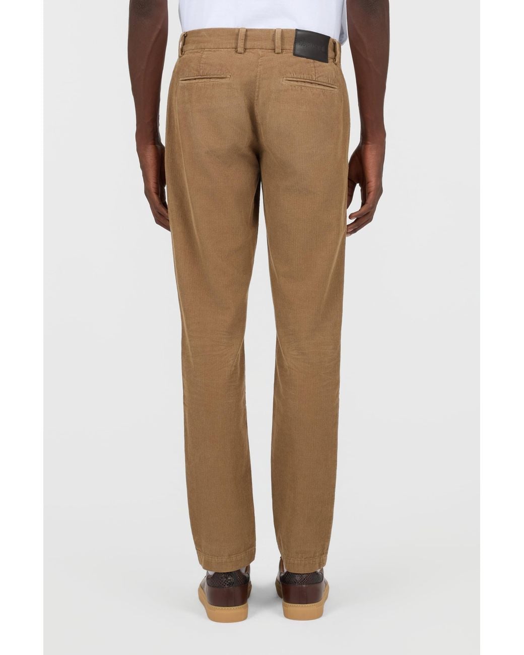 Roberto Cavalli Natural Corduroy Trousers Camel Straight-Leg for men