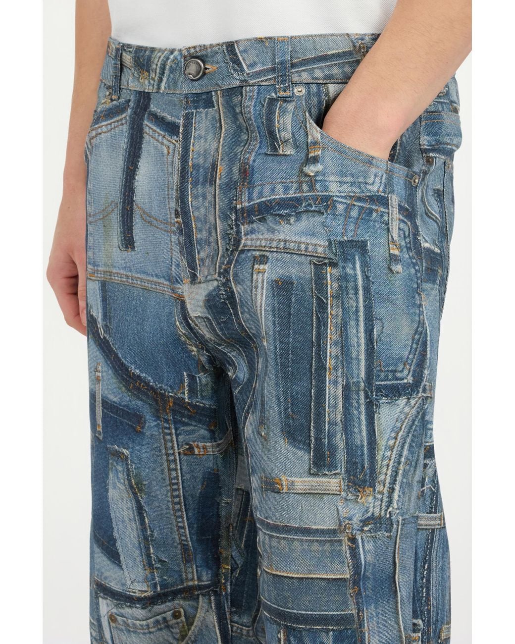Roberto Cavalli Blue Jeans Over Patchwork Capsule Collection for men