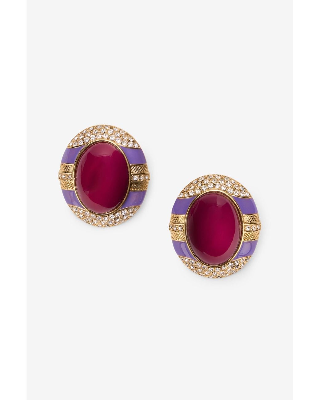 Roberto Cavalli Red Earrings Burgundy